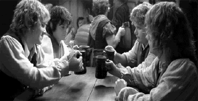 Hobbits toast with pints