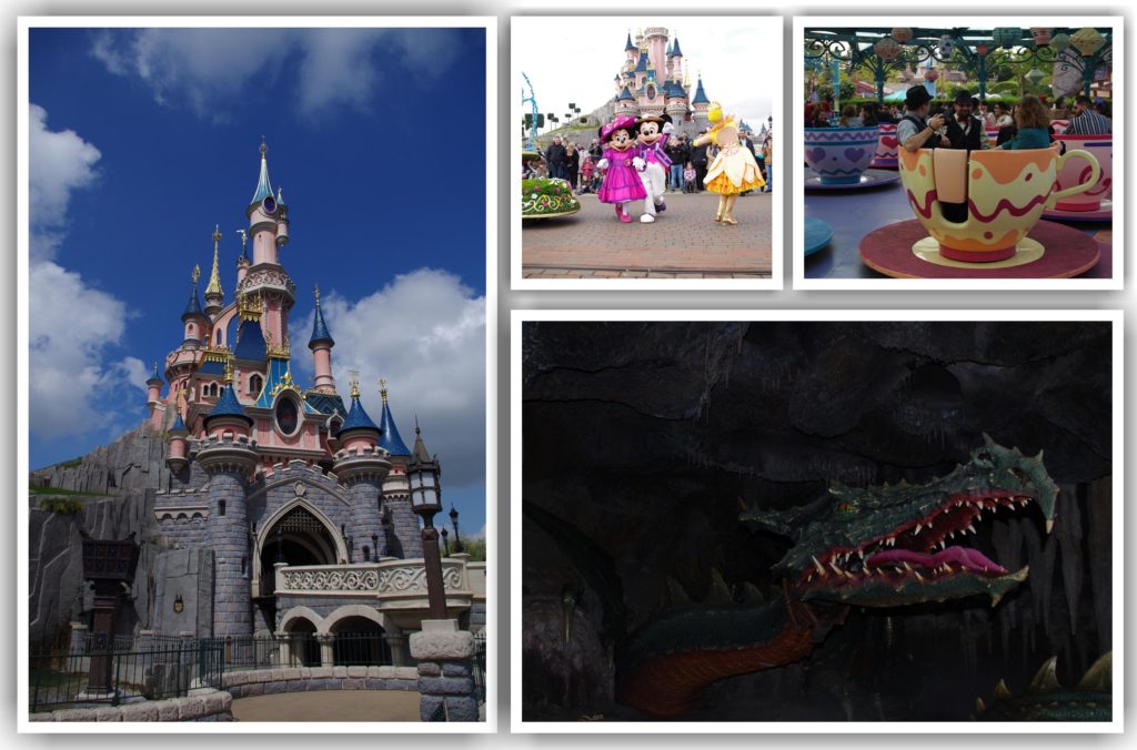 Disneyland Paris castle, dragon, teacups and parade