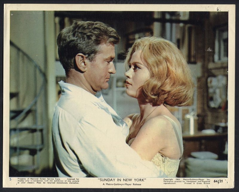 Promotion still from Sunday in New York starring Jane Fonda and Rod Taylor.