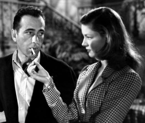 Screen capture from To Have and Have Not starring Lauren Bacall and Humphrey Bogart.