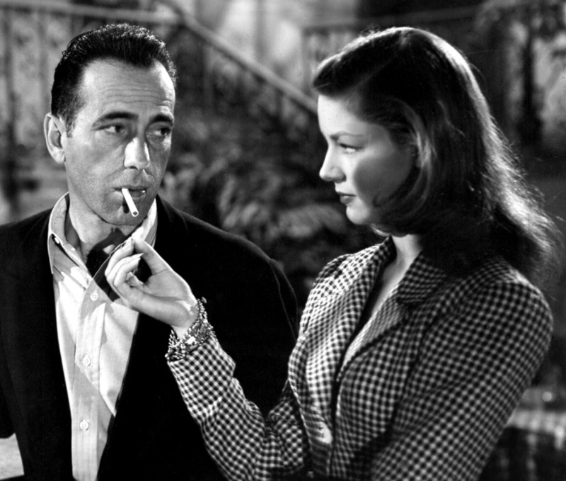 Screen capture from To Have and Have Not starring Lauren Bacall and Humphrey Bogart.