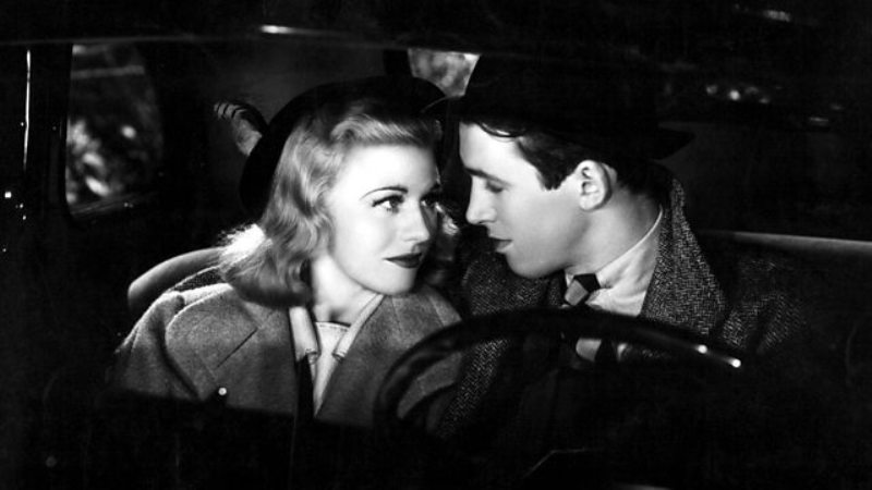 Screen capture from Vivacious Lady starring Ginger Rogers and James Stewart
