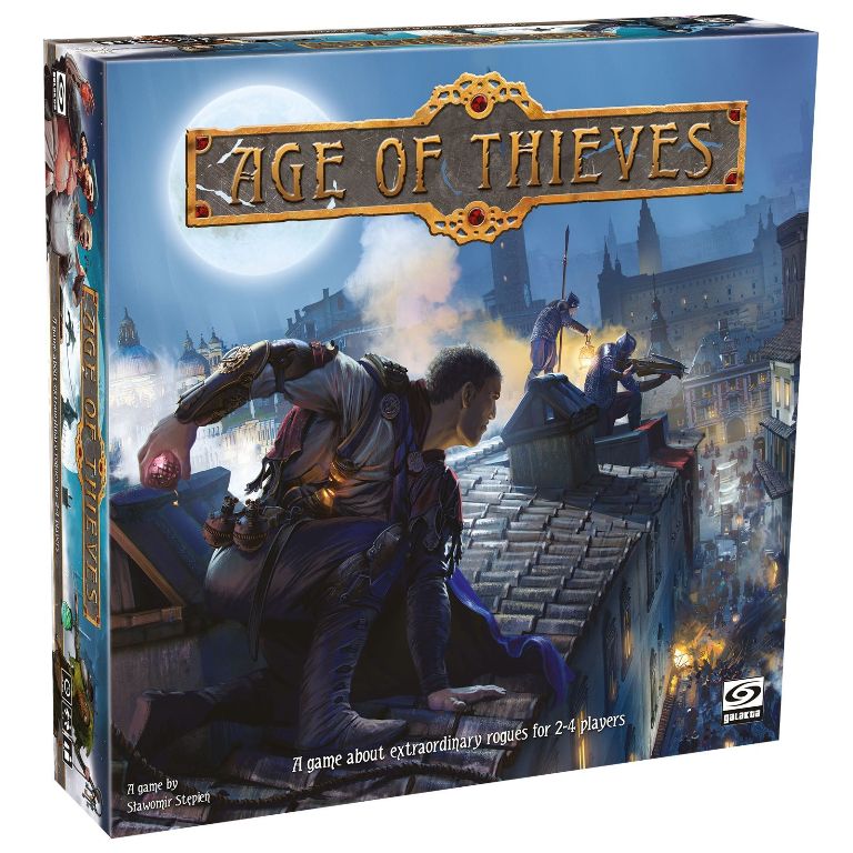 Box cover art for the tabletop game Age of Thieves